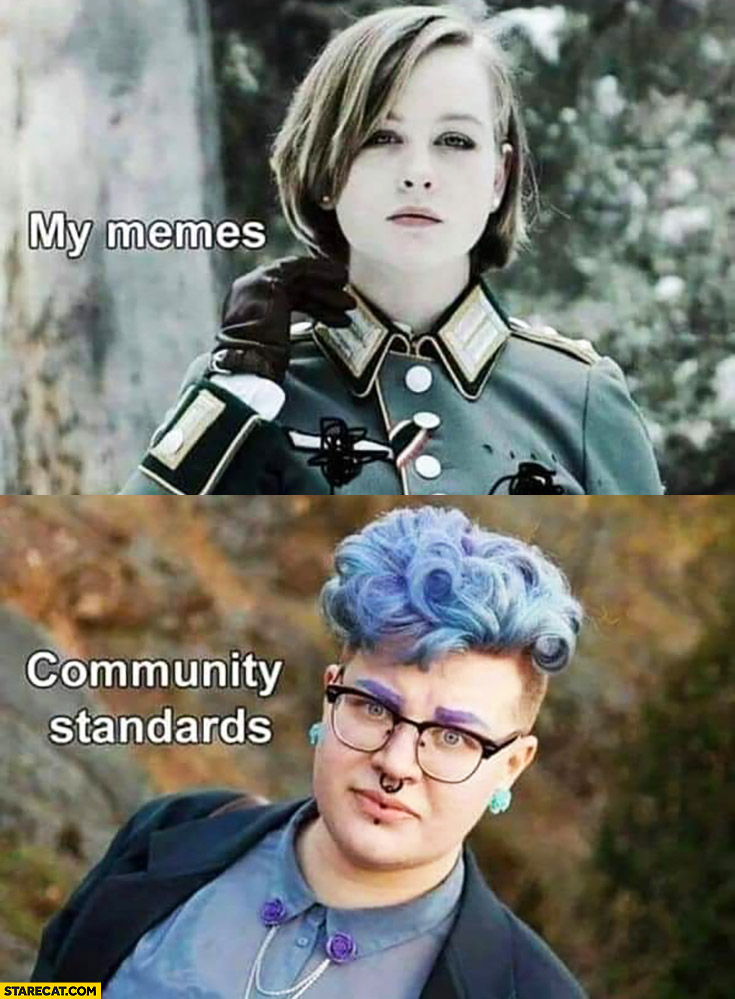 My memes vs community standards comparison