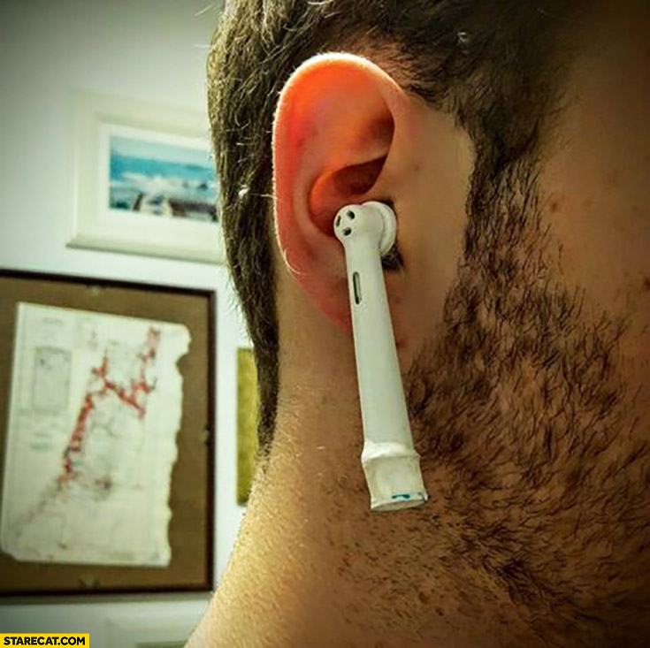 New apple wireless headphones electric toothbrush trolling