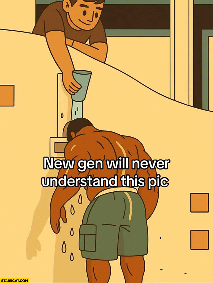 New gen will never understand this pic black man showering guy trolling him with shampoo