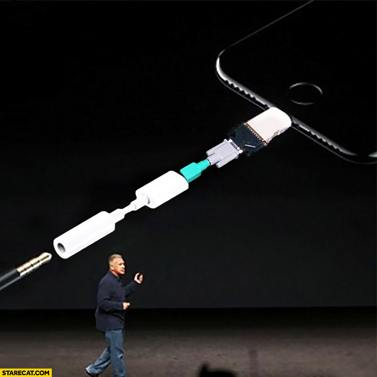 New iPhone jack adaptor trolling photoshopped