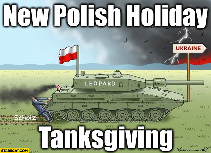 New Polish tanksgiving German Leopard tanks for Ukraine