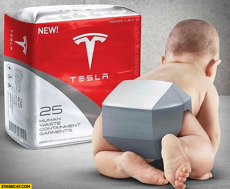 New Tesla diapers cybertruck human waste containment garments
