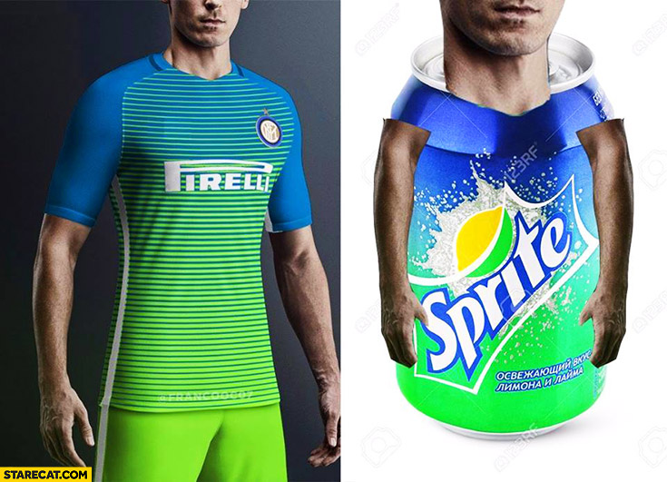 New uniforms shirts Sprite can. Inter Mediolan Serie A