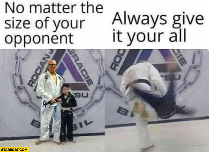 No matter the size of your opponent always give it your all man beats small kid judo karate