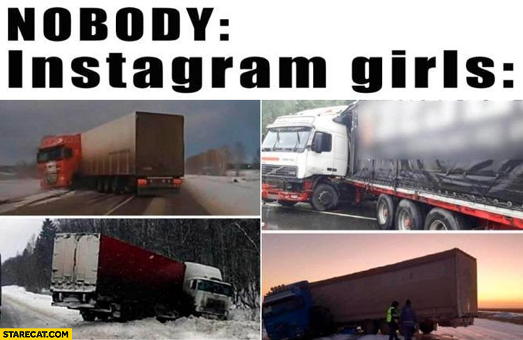 Nobody instagram girls looking back like trucks