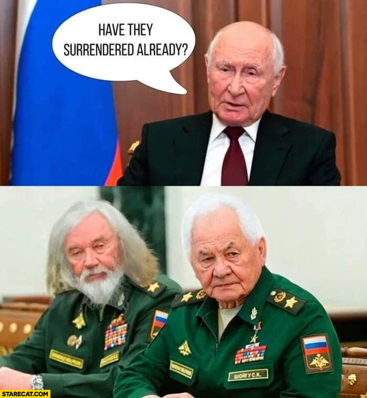Old Putin have they surrendered already face app