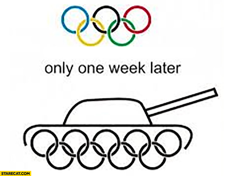 Olympics only one week later tank war