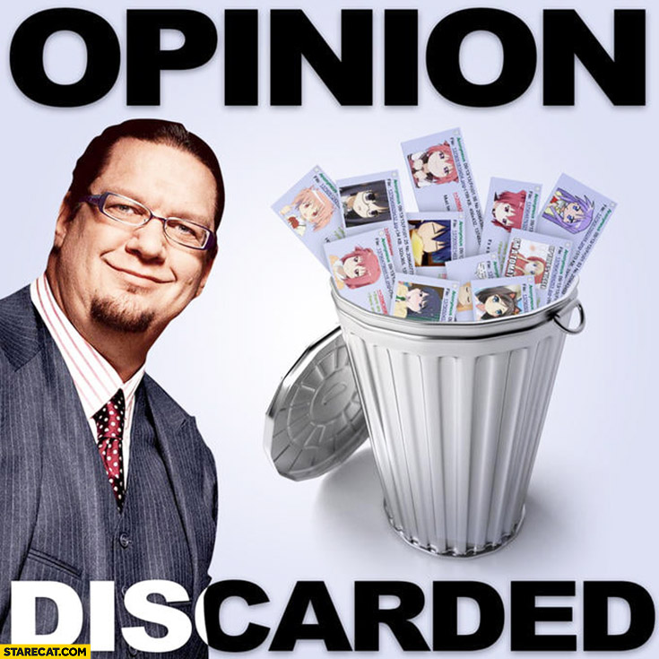 Opinion discarded because you have anime manga avatar picture