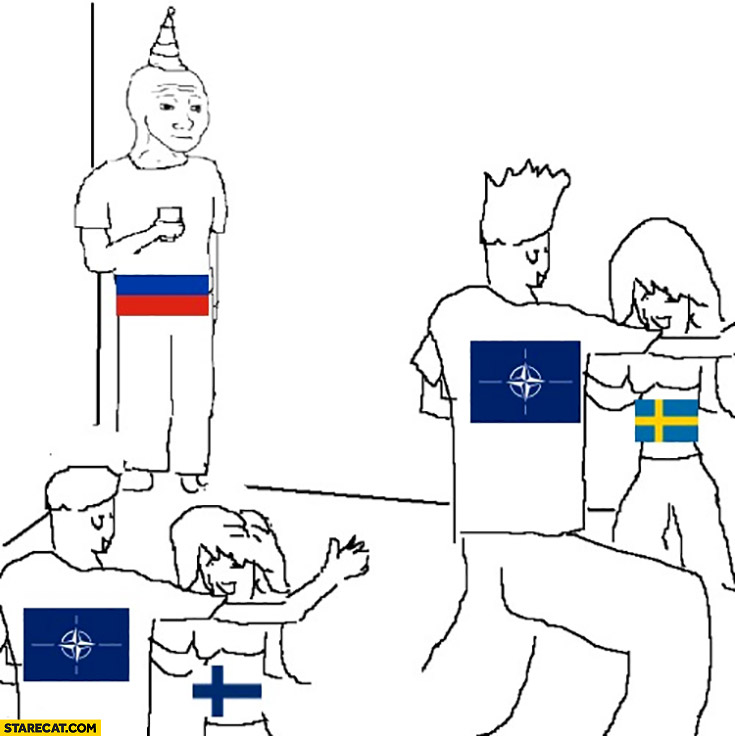 Party Sweden Finland joining NATO vs Russia all alone