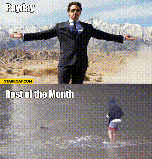 Payday rest of the month Robert Downey Jr fishing with a rock