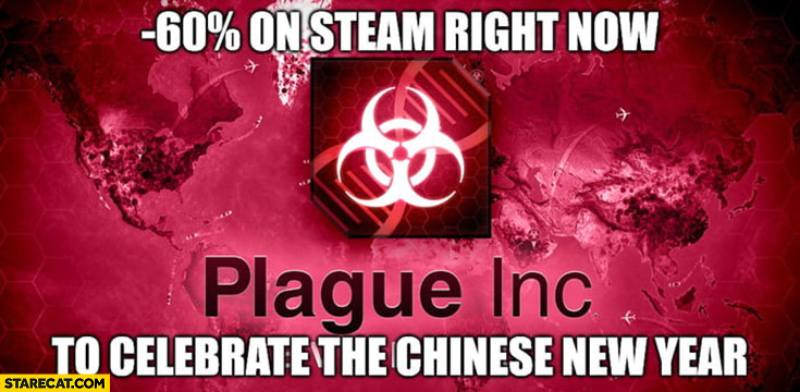 Plague Inc on sale on Steam right now to celebrate the Chinese New Year
