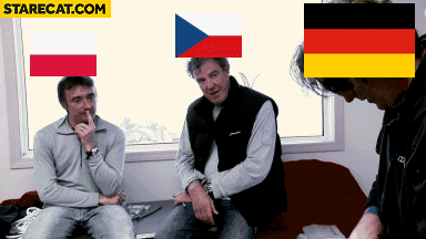 Poland, Czech republic, Germany immigrants Top Gear James May shotgun fail animation