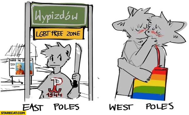 Poland east poles vs west poles how it looks like lgbt free zone