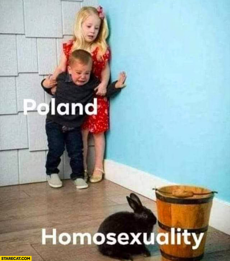 Poland homosexuality kid afraid of a rabbit bunny