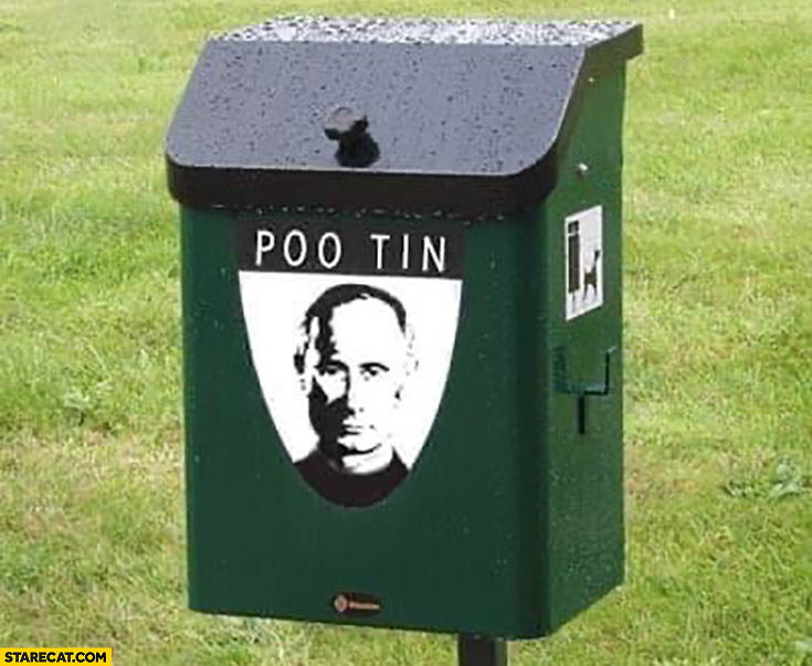 Poo tin Putin box for dog poo shit
