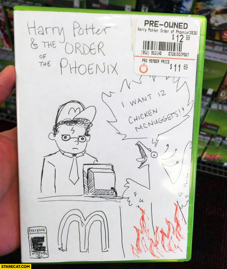 Pre-owned Harry Potter and the Order of the Phoenix I want 12 chicken Mcnuggets