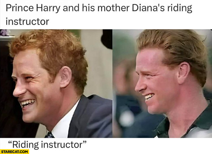 Prince Harry and his mother Diana’s riding instructor quite literally