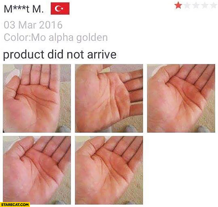 Product did not arrive empty hand photos one star feedback AliExpress shopping site