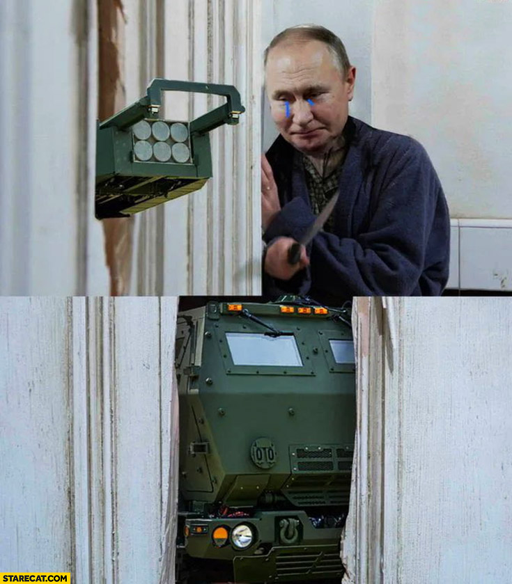 Putin himars scene from the Shining movie