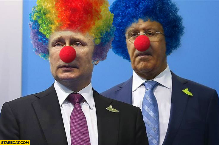 Putin lavrov russian clowns photoshopped