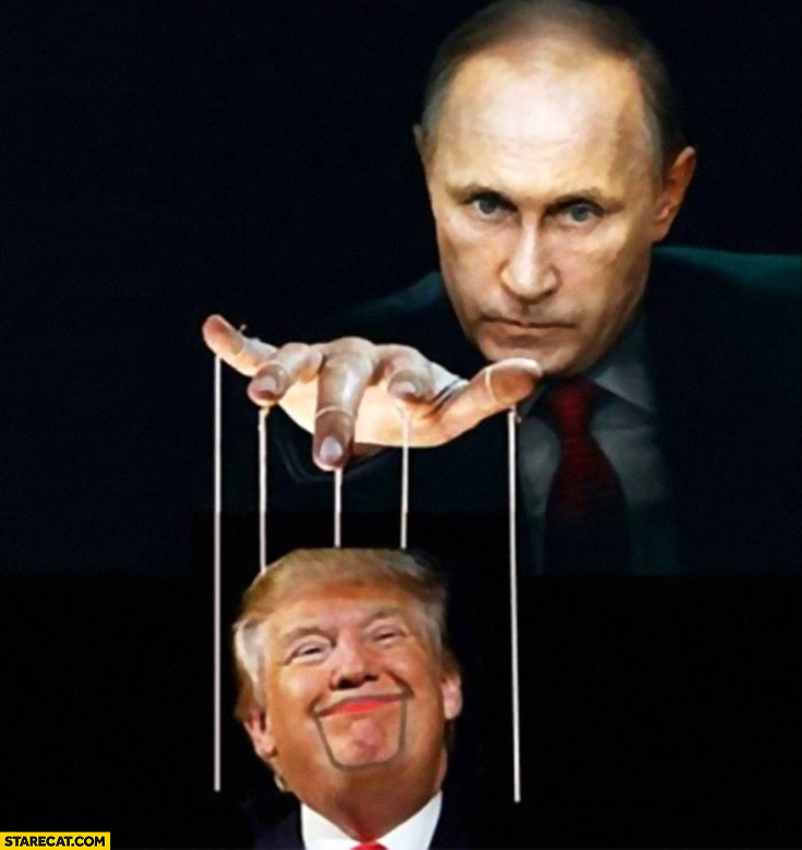 Putin Trump puppet photoshopped