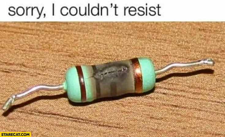 Resistor sorry I couldn’t resist literally