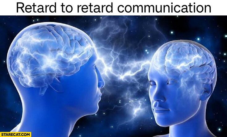 Retard to retard communication brain waves