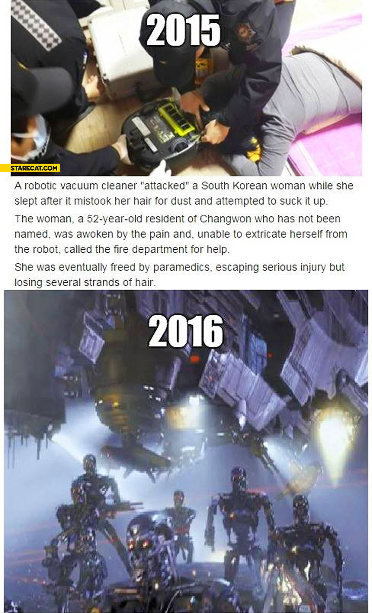 Robotic Vacuum cleaner attacked Korean woman 2015 2016