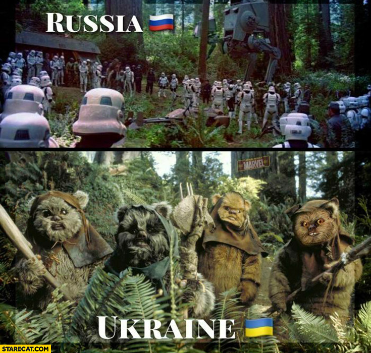 Russia empire stormtroopers Ukraine ewoks
