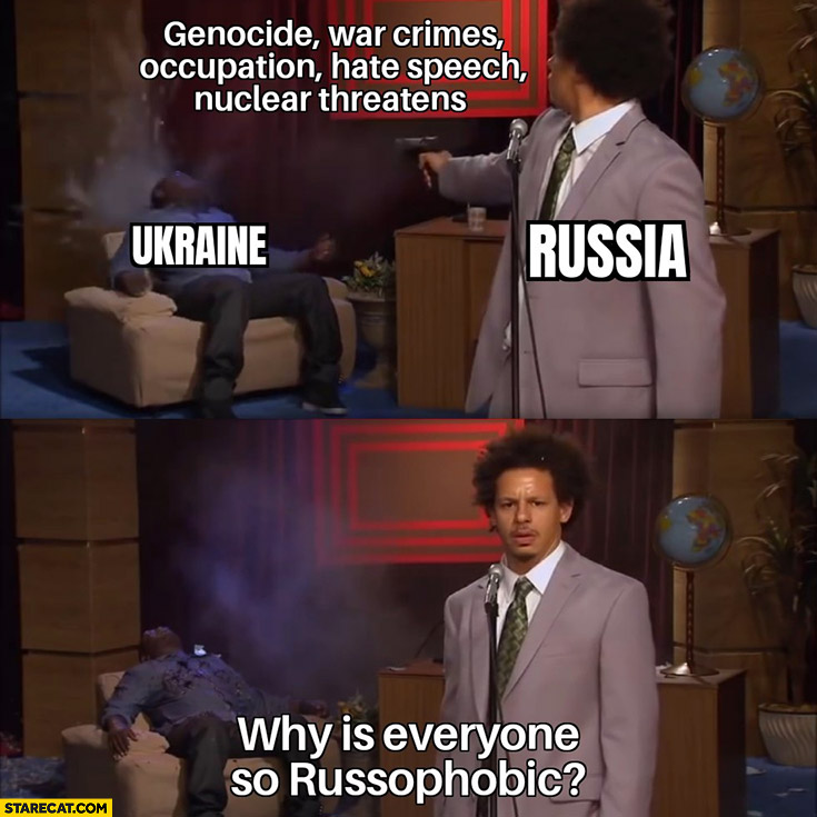 Russia: genocide, war crimes, hate speech, nuclear threats, why is everyone so russophobic?