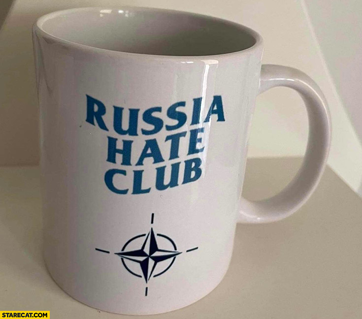 Russia hate club mug NATO