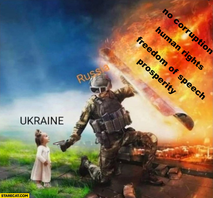 Russia protecting Ukraine from prosperity, human rights, freedom of speech