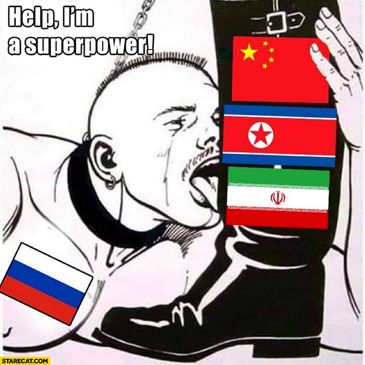 Russia skinhead licking shoe help I’m a superpower