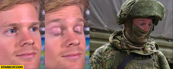 Russian becomes soldier in a blink of an eye