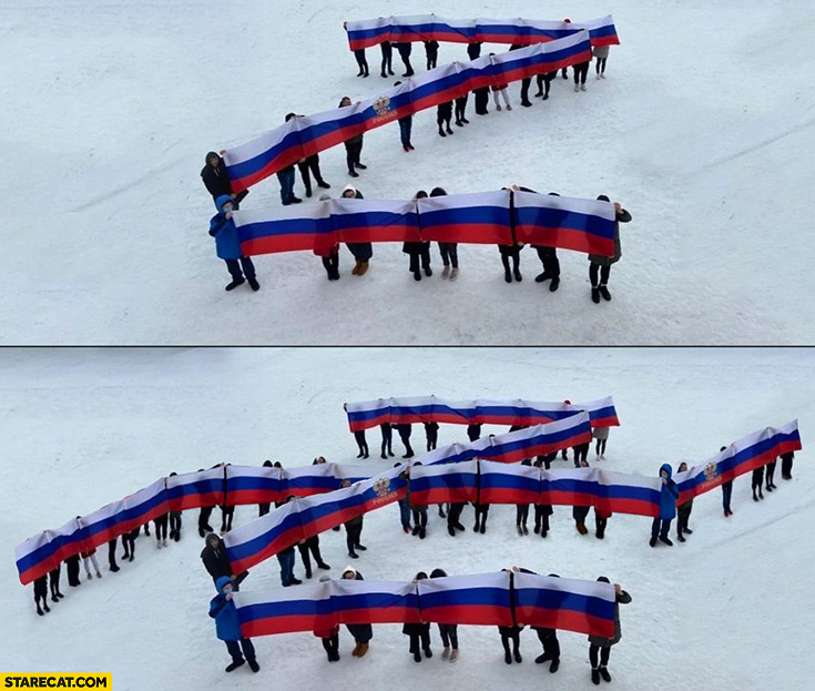Russian flag Z symbol swastika photoshopped