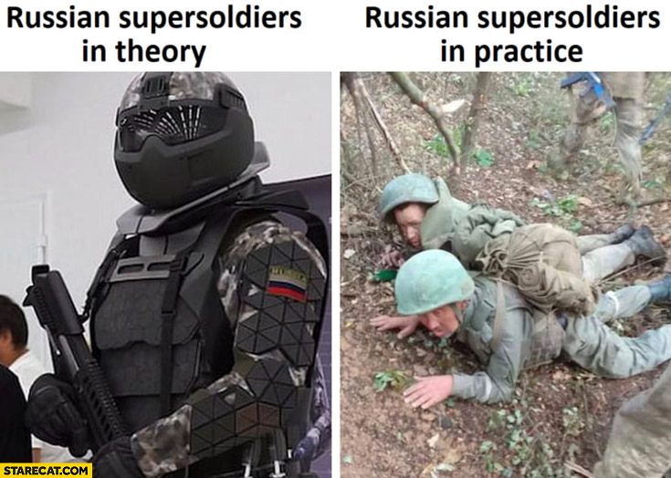 Russian supersoldiers in theory vs in practice
