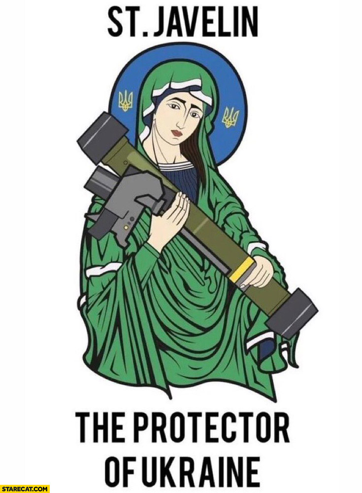 Saint javelin the protector of Ukraine