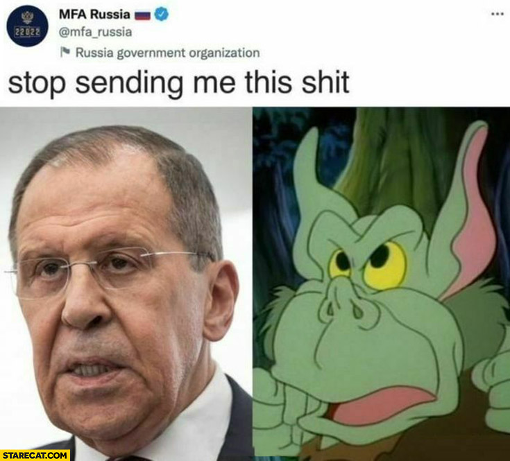 Sergey Lavrov stop sending me this shit Toadwart Adventures of the Gummi Bears