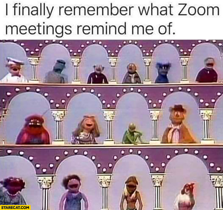 Sesame Street I finally remember what Zoom meetings remind me of