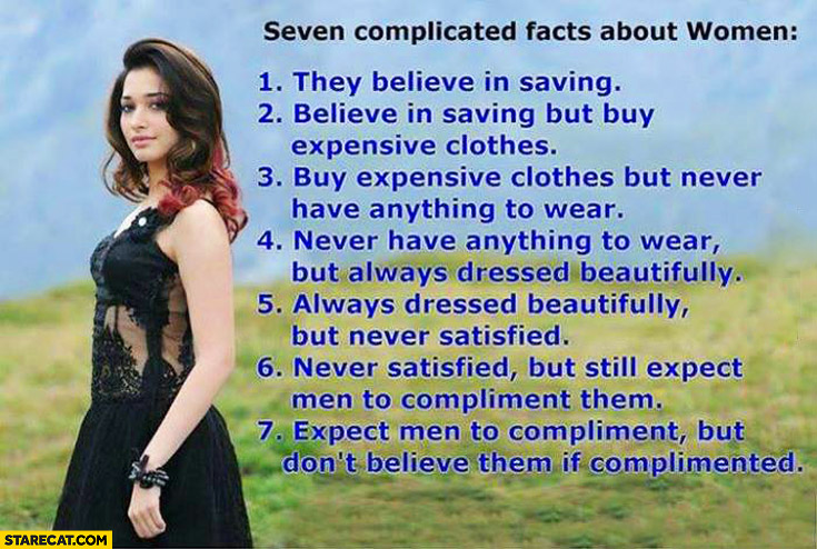Seven complicated facts about women