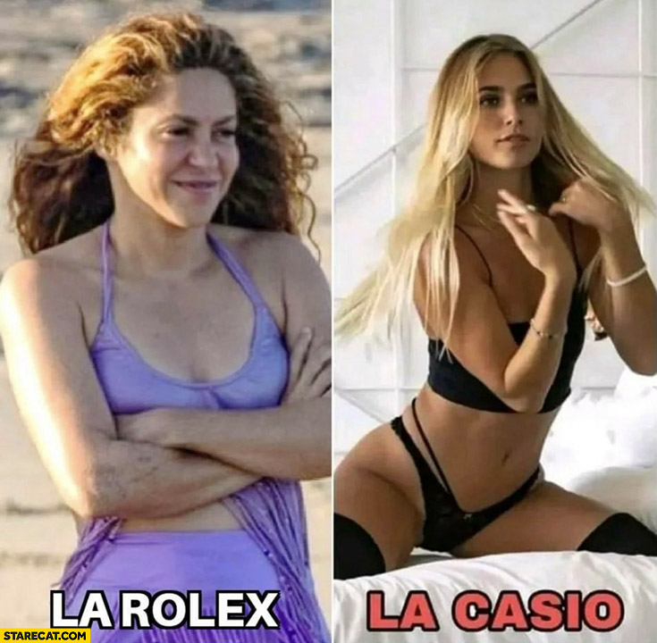 Shakira la Rolex vs la Casio Clara Chia Marti