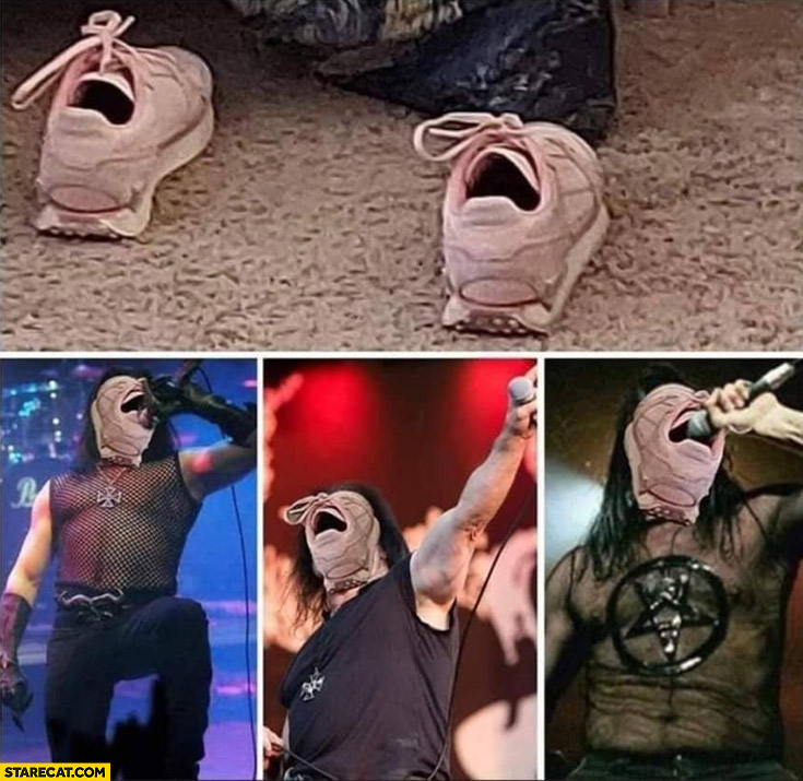 Shoes looking like heavy metal singers musicians
