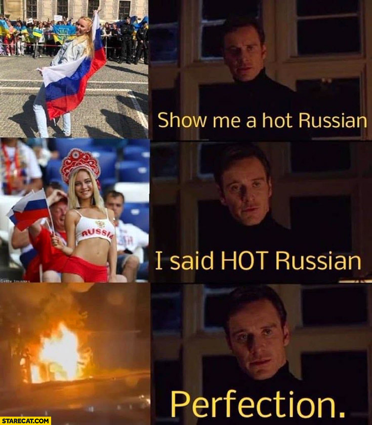 Show me a hot russian, I said hot russian, burning perfection