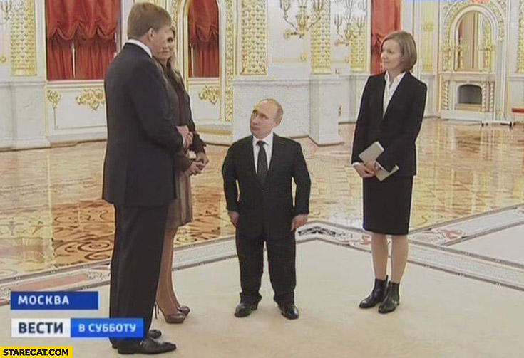 Small tiny short Putin dwarf photoshopped