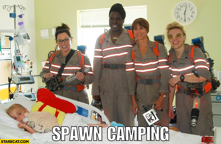 Spawn camping ghost busters hospital