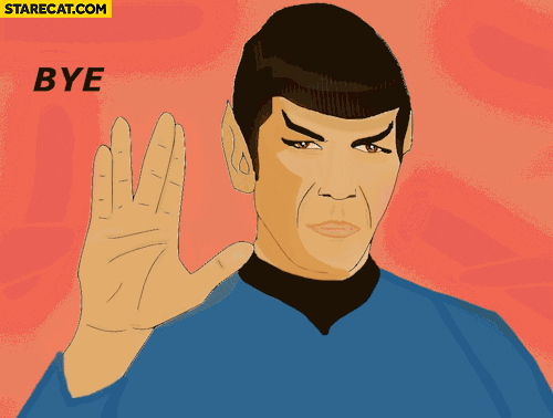 Spock bye white gold blue black animation