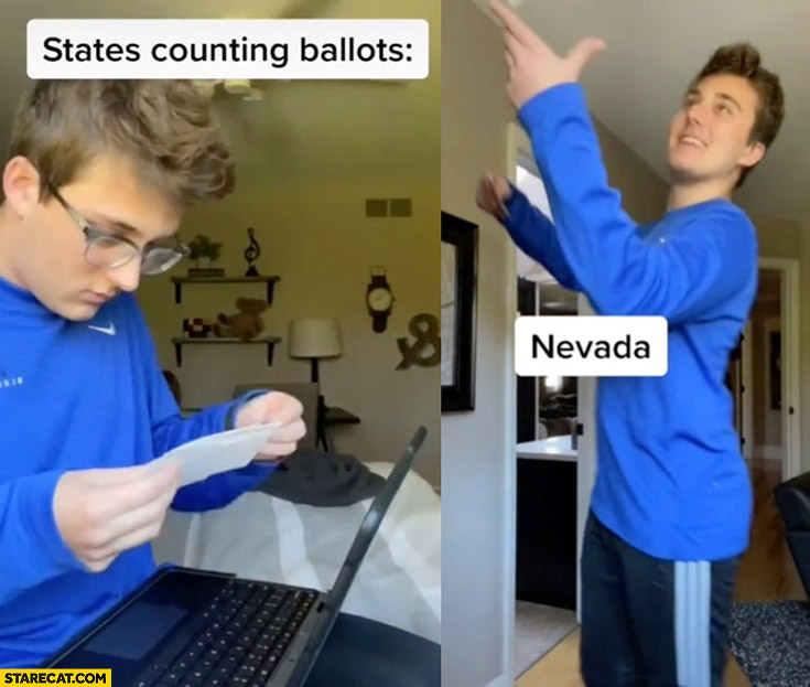 States counting ballots vs Nevada playing with it