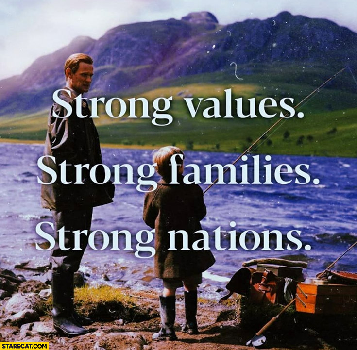 Strong values, strong families, strong nations
