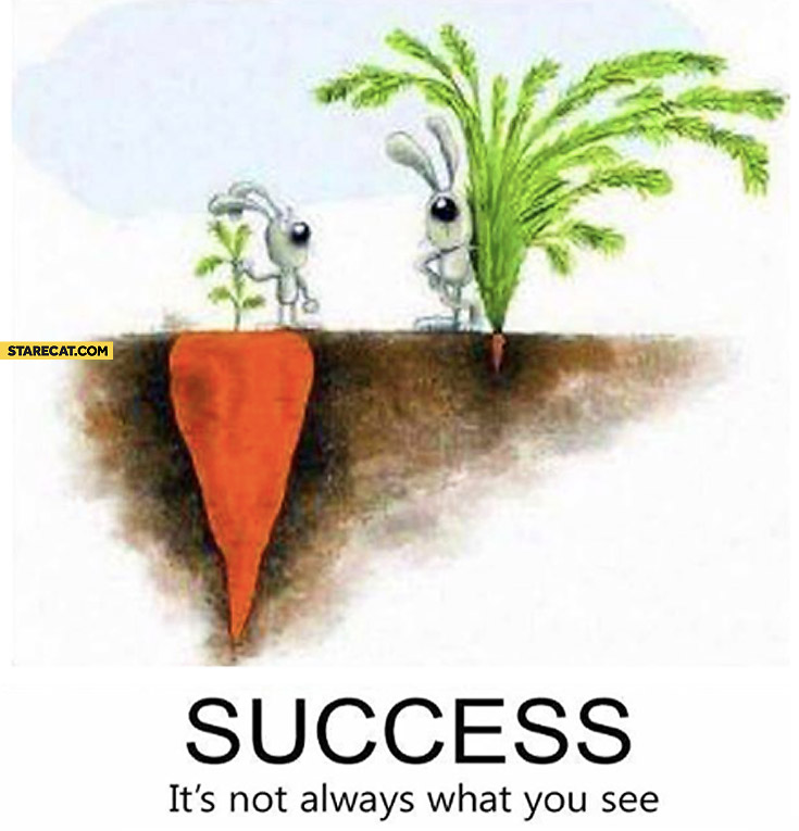 Success it’s not always what you see carrot size