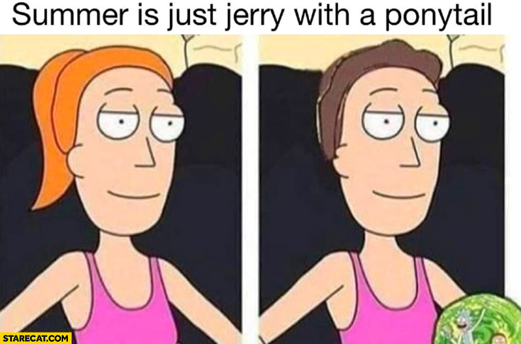 Summer is just Jerry with a ponytail Rick and Morty